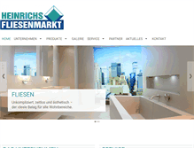 Tablet Screenshot of heinrichs-fliesenmarkt.de